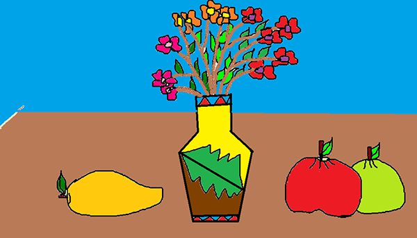 Mỹ thuật lớp 7: Vẽ tranh tĩnh vật lọ hoa và quả vẽ màu