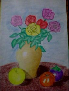 Mỹ thuật lớp 7: Vẽ giành giật tĩnh vật lọ hoa và trái khoáy vẽ màu