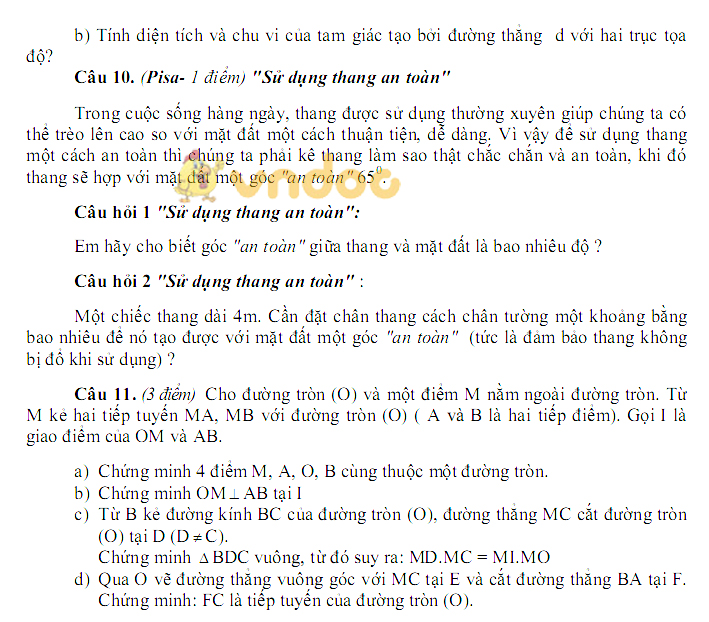 Đề kiểm tra học kì 1 lớp 9 môn Toán Phòng GD&ĐT Văn Bàn năm học 2017 - 2018