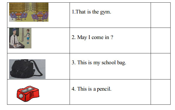 Đề kiểm tra học kì 1 lớp 3 môn tiếng Anh