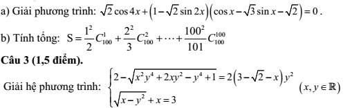 Chi tiết đề thi thử HSG môn Toán lớp 12