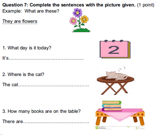 Đề kiểm tra học kì 1 môn tiếng Anh lớp 4 