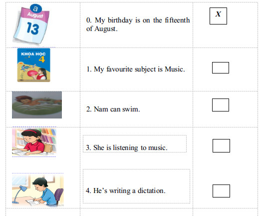 Đề thi học kì 1 môn tiếng Anh 4 