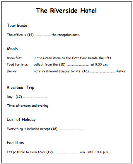 Đề thi PET Châu Âu B1 