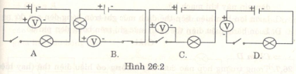 Giải bài tập SBT Vật lý lớp 7 bài 26: Hiệu điện thế giữa hai đầu dụng cụ điện