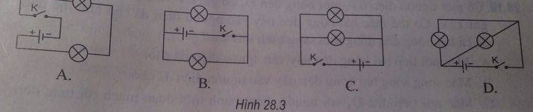 Giải bài tập SBT Vật lý lớp 7 bài 28: Thực hành: Đo hiệu điện thế và cường độ dòng điện đối với đoạn mạch song song