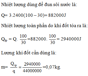 Giải bài tập SBT Vật lý lớp 8 bài 26: Năng suất tỏa nhiệt của nhiên liệu