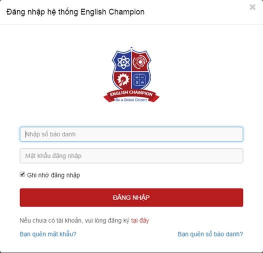 Hướng dẫn dự thi vòng 1 cuộc thi English Champion 2018