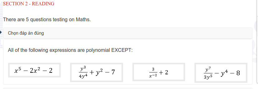 Đề thi vòng 1 English Champion 2018