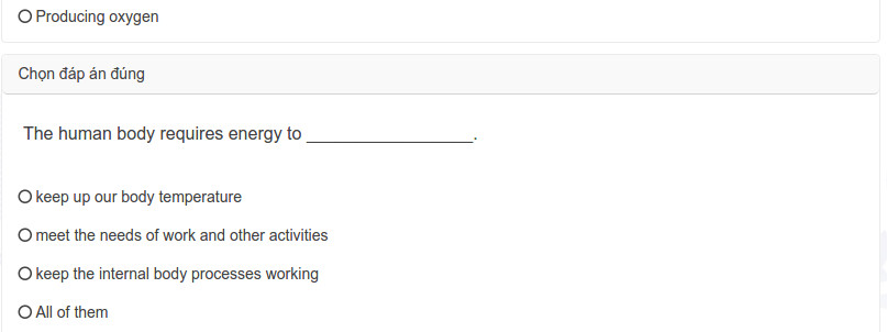 Đề thi vòng 1 English Champion 2018