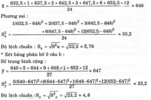 Đại số lớp 10 Ôn tập chương 5