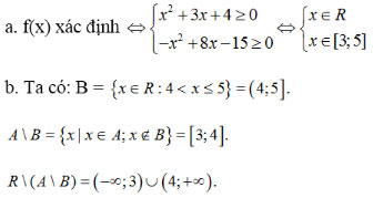Giải bài tập Đại số lớp 10 Ôn tập cuối năm