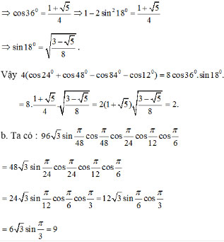 Giải bài tập Đại số lớp 10 Ôn tập cuối năm