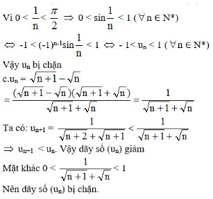 Giải bài tập Toán 11 Giải tích: Ôn tập chương 3