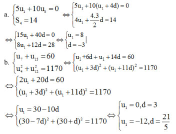 Giải bài tập Toán 11 Giải tích: Ôn tập chương 3