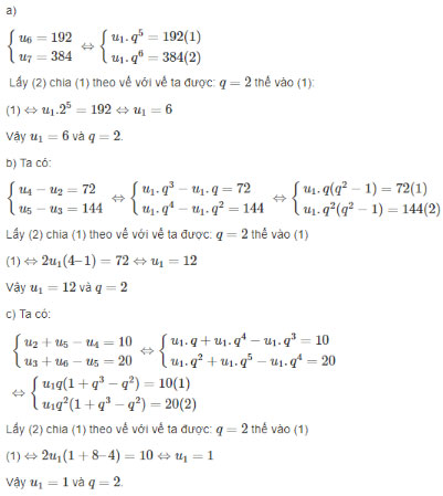 Giải bài tập Toán 11 Giải tích: Ôn tập chương 3