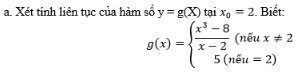 Giải bài tập Toán 11 Giải tích: Hàm số liên tục
