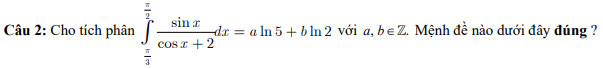 Đề thi thử THPT quốc gia môn Toán