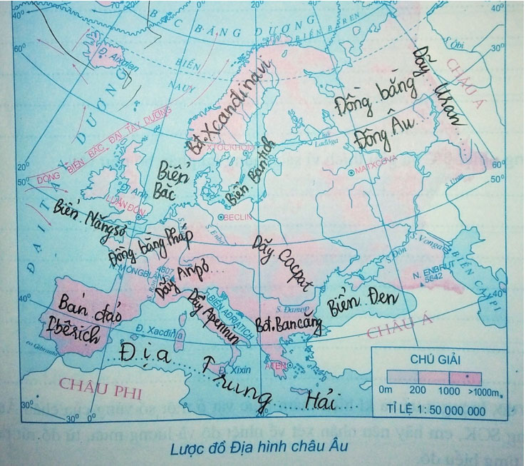 Tập bản đồ Địa lí 7