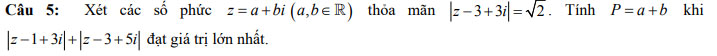 Đề thi thử THPT quốc gia môn Toán