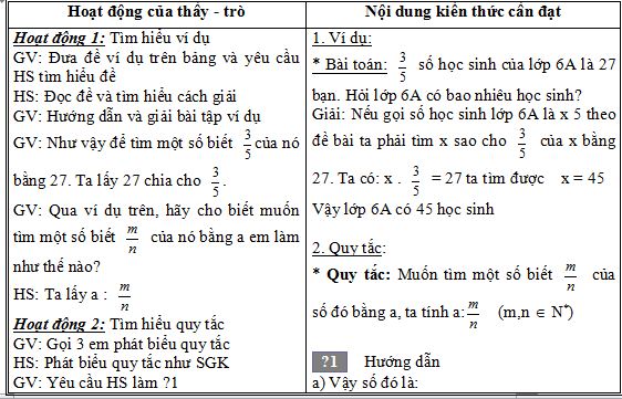 giáo án môn toán 6
