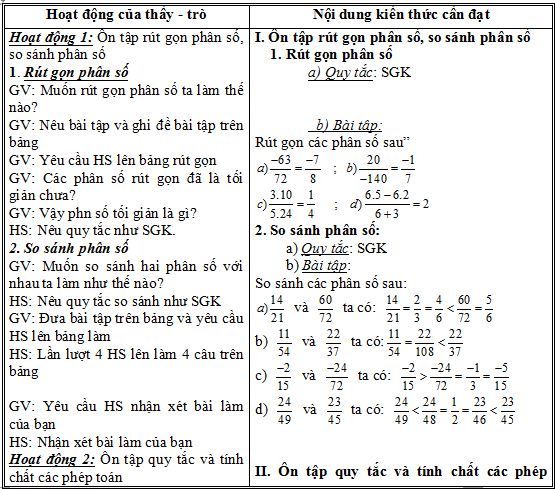 giáo án môn toán 6