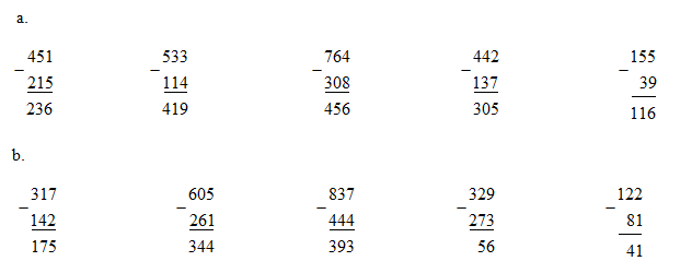 Giải vở bài tập Toán 3 bài 6 đáp án câu 1