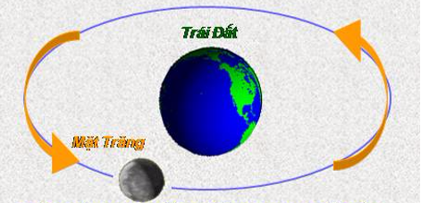 Giải bài tập SGK môn Tự nhiên xã hội 3 bài 62: Mặt Trăng là vệ tinh của Trái Đất