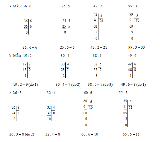 Giải vở bài tập Toán 3 bài 28 đáp án câu 1 
