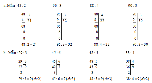 Giải vở bài tập Toán 3 bài 29 đáp án câu 1 