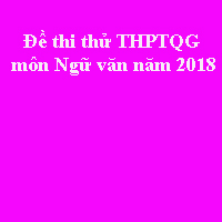 Đề thi thử THPT quốc gia môn Ngữ văn năm 2018 trường THPT chuyên Lê Hồng Phong - Nam Định (Lần 1)