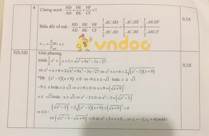 Đề thi thử vào lớp 10 môn Toán trường THCS Ngô Gia Tự năm học 2017 - 2018