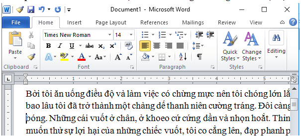 Giải bài tập SGK Tin học 6 bài 14: Soạn thảo văn bản đơn giản