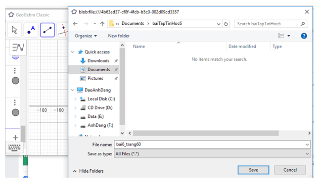 Giải bài tập SGK Tin học 6 bài 8: Học toán với Geogebra