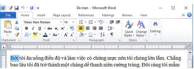 Giải bài tập SGK Tin học 6 bài 15: Chỉnh sửa văn bản