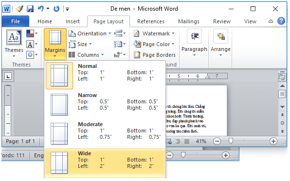Giải bài tập SGK Tin học 6 bài 18: Trình bày trang văn bản và in