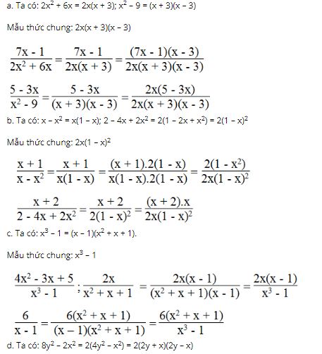 Bài tập toán lớp 8