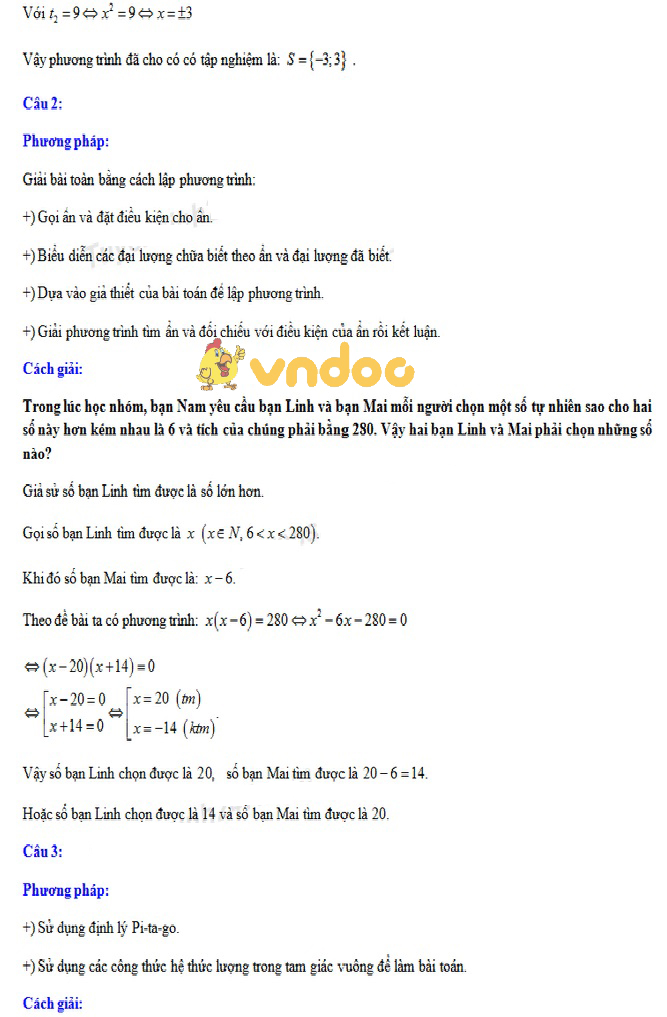 Đề thi tuyển sinh vào lớp 10 THPT môn Toán Sở GD&ĐT Cao Bằng năm học 2018 - 2019