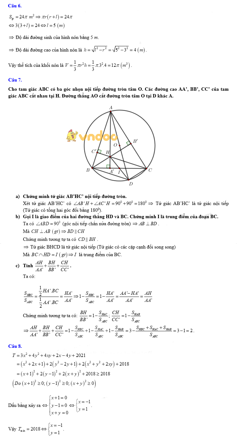 Đề thi tuyển sinh vào lớp 10 môn Toán Sở GD&ĐT Kon Tum năm học 2018 - 2019