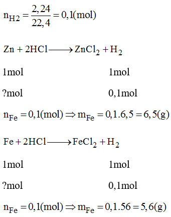 Giải bài tập SBT Hóa học lớp 8 bài 33: Điều chế khí Hidro - Phản ứng thế