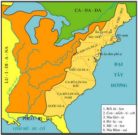 Lý thuyết Lịch sử 10 bài 30: Chiến tranh giành độc lập của các thuộc địa Anh ở Bắc Mĩ