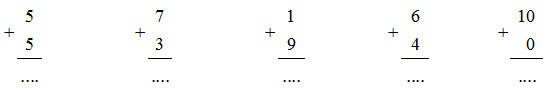 Giải vở bài tập Toán 2 bài 11: Phép cộng có tổng bằng 10