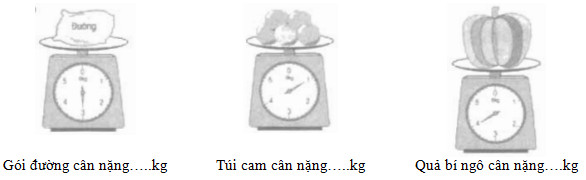 Giải vở bài tập Toán 2 bài 32: Luyện tập Ki - lô - gam