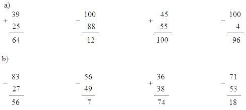 Giải vở bài tập Toán 2 bài  81: Ôn tập về phép cộng và phép trừ