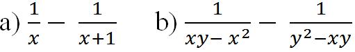 Giải bài tập SGK Toán lớp 8 bài 6: Phép trừ các phân thức đại số