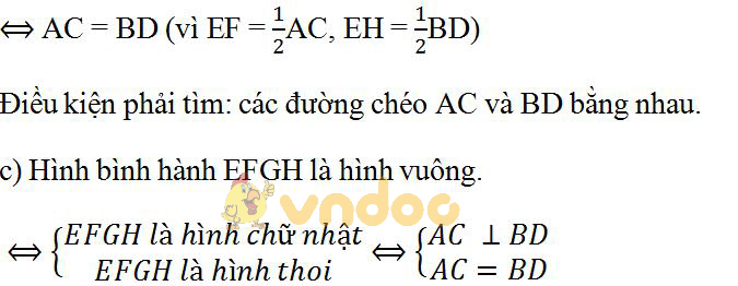 Giải bài tập SGK Toán lớp 8: Ôn tập chương 1. Tứ giác