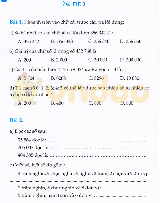 Cùng em học Toán lớp 4