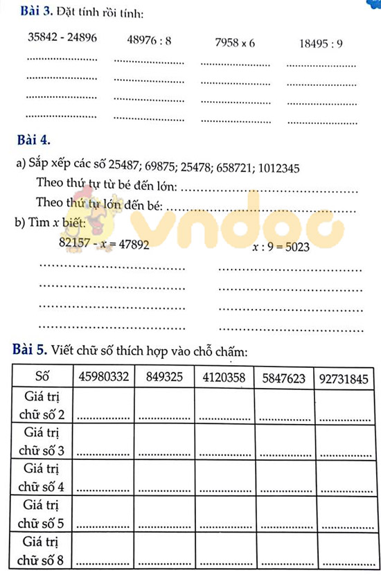 Cùng em học Toán lớp 4 Tuần 3