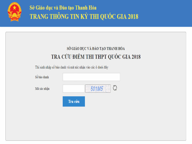 Hướng dẫn thí sinh tra cứu điểm thi THPT quốc gia 2018