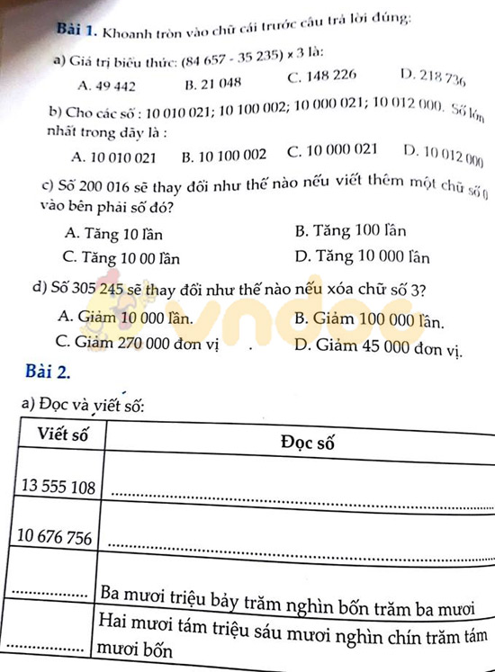 Cùng em học Toán lớp 4 Tuần 3 